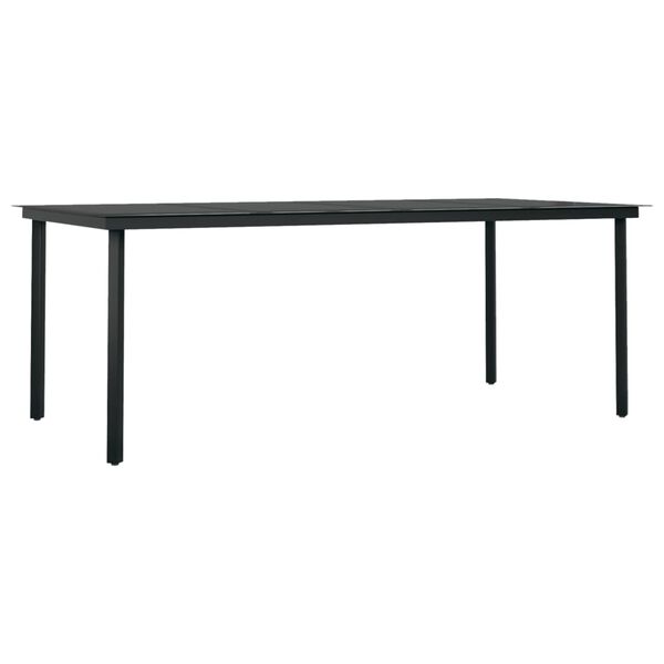 vidaXL 9 Piece Garden Dining Set with Cushions Grey and Black