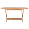 vidaXL 5 Piece Folding Outdoor Dining Set Solid Teak Wood