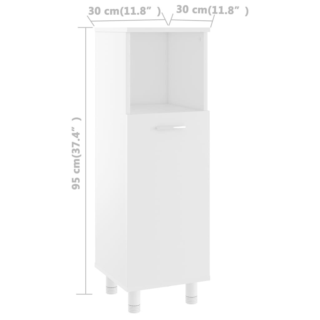 vidaXL 3 Piece Bathroom Furniture Set White Engineered Wood