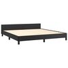vidaXL Bed Frame with Headboard without Mattress Black 180x200 cm Super King