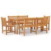 vidaXL 5 Piece Garden Dining Set Solid Wood Teak