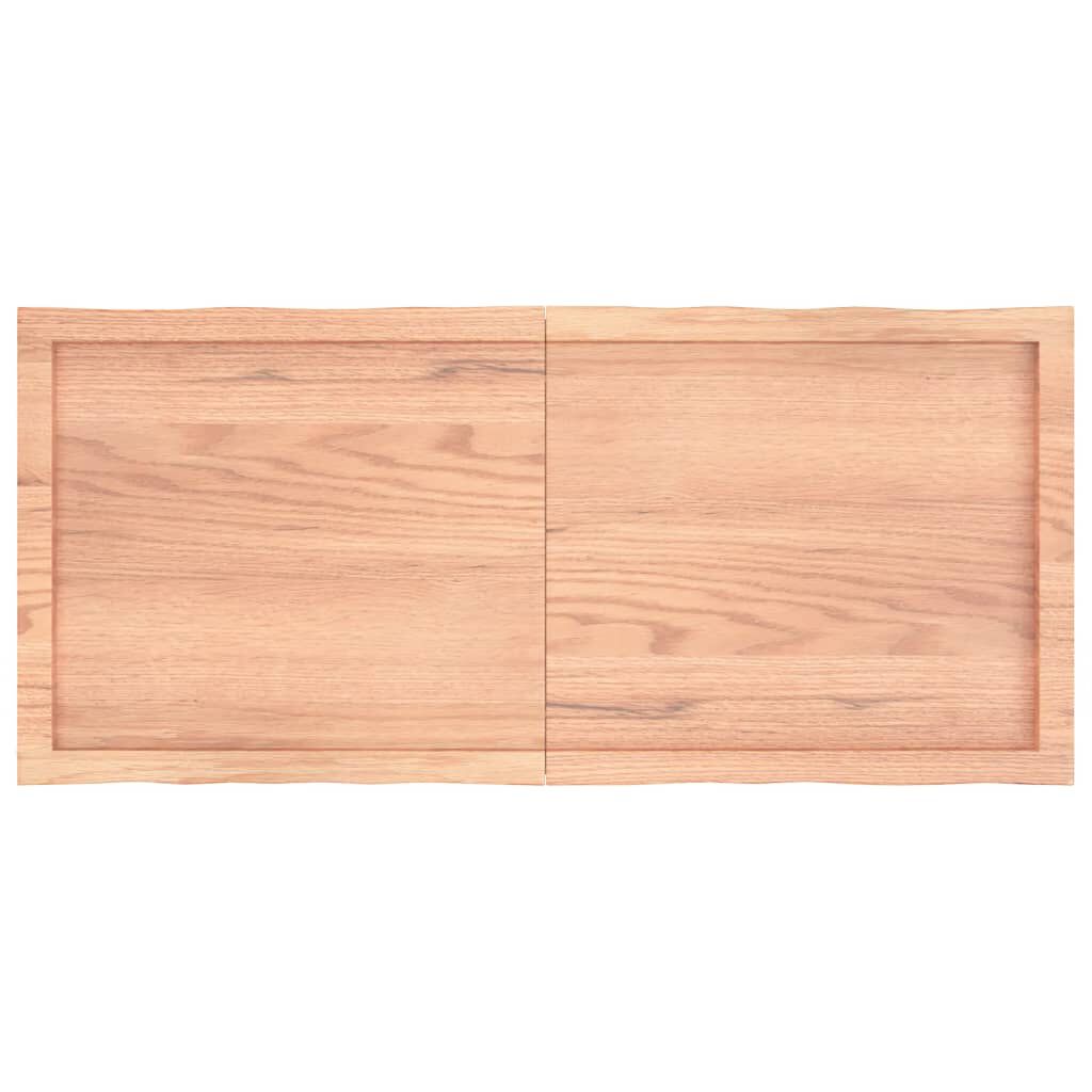 vidaXL Table Top Light Brown 120x50x(2-4)cm Treated Solid Wood Live Edge