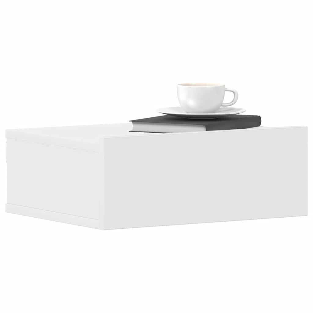 vidaXL Floating Nightstands 2 pcs White 40x30x15cm Engineered Wood