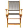 vidaXL Garden Chairs 2 pcs Grey Solid Wood Acacia and Polypropylene