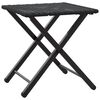 vidaXL 5 Piece Garden Dining Set Foldable Black Poly Rattan