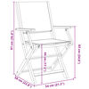 vidaXL Folding Garden Chairs 4 pcs Green Fabric and Solid Wood