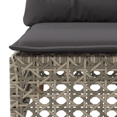 vidaXL 6 Piece Garden Sofa Set with Cushions Grey Poly Rattan, grey vidaXL 6 Piece Garden Sofa Set with Cushions Grey Poly Rattan