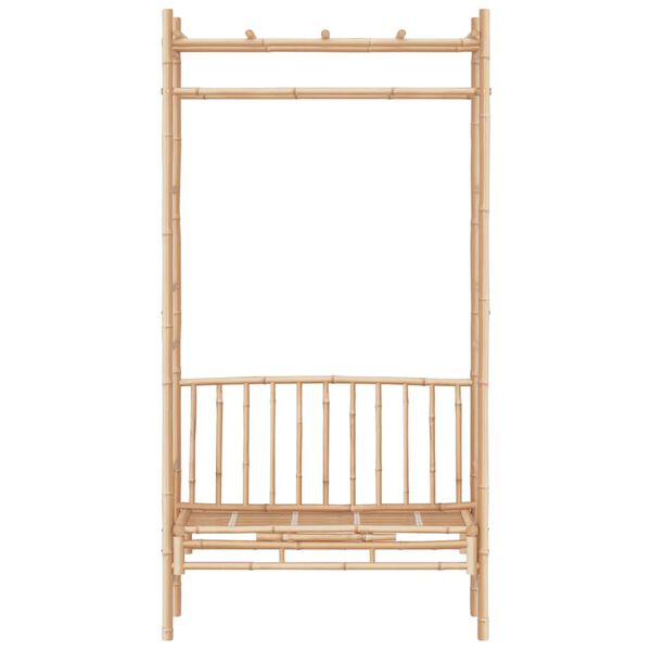 vidaXL Garden Bench with Pergola 116 cm Bamboo
