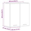 vidaXL Hanging Cabinet Lyon White 60x31x60 cm Engineered Wood