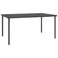 vidaXL Outdoor Dining Table Anthracite 150x90x74 cm Steel,  vidaXL Outdoor Dining Table Anthracite 150x90x74 cm Steel