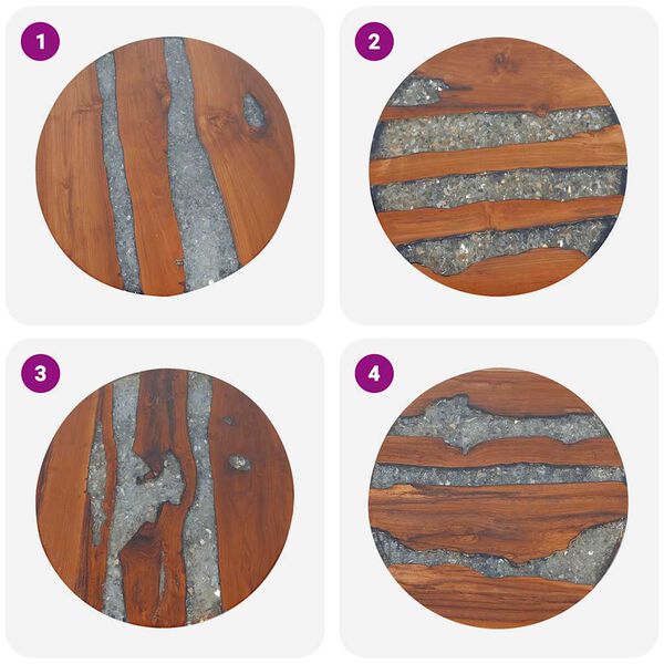 vidaXL Coffee Table Teak Resin 60 cm