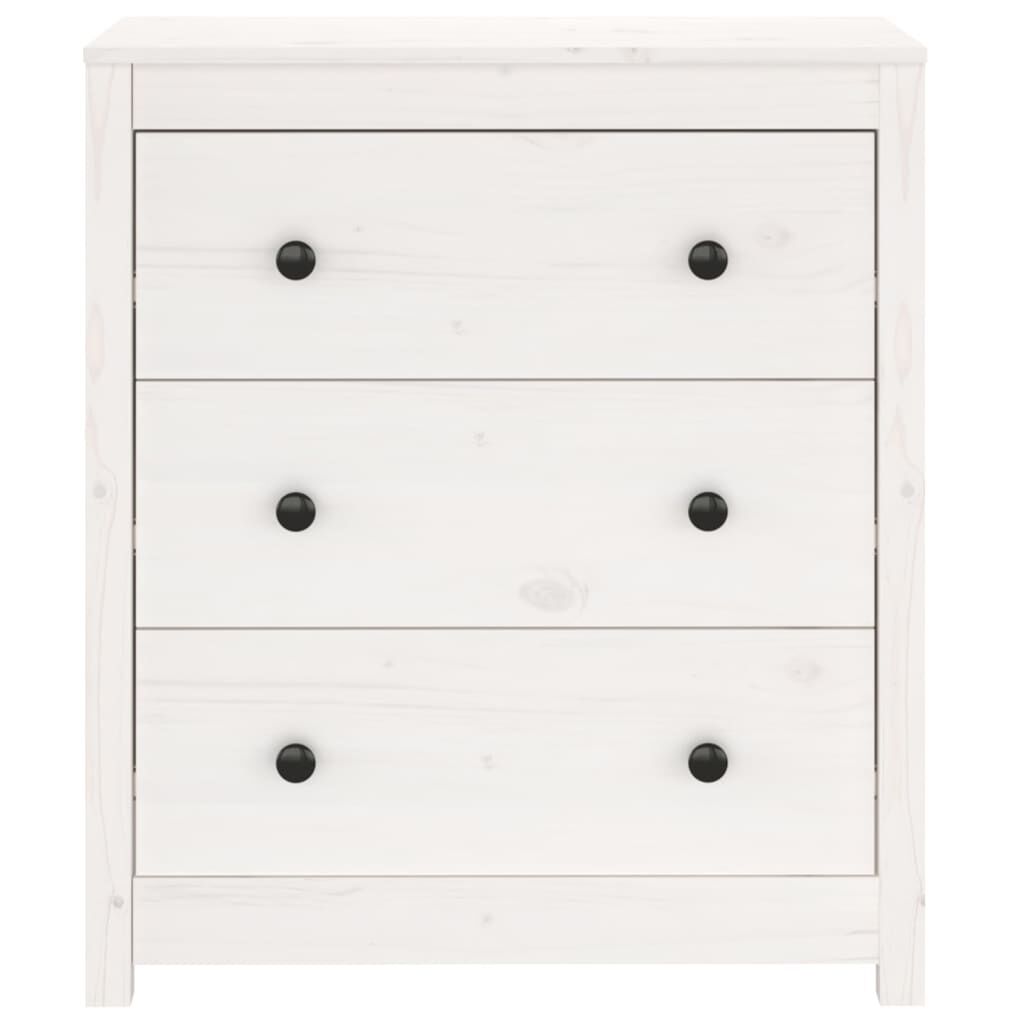 vidaXL Sideboard White 70x35x80 cm Solid Wood Pine