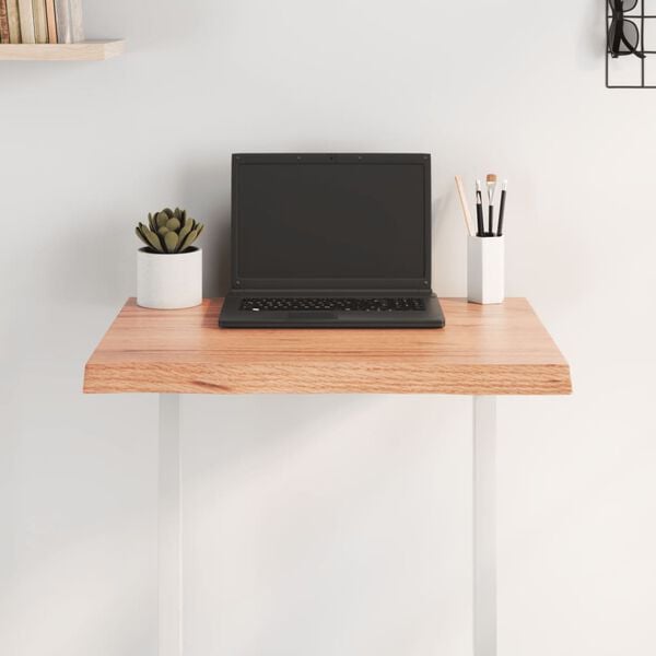 vidaXL Table Top Light Brown 60x50x(2-4) cm Treated Solid Wood Live Edge