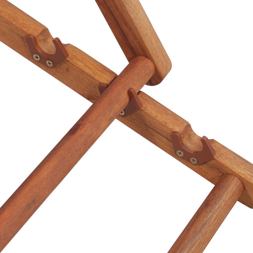 vidaXL Folding Beach Chair Fabric and Wooden Frame Multicolour