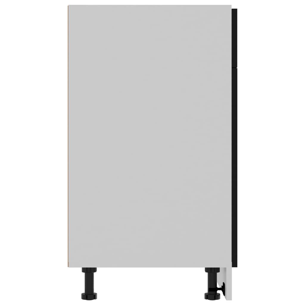 vidaXL Drawer Bottom Cabinet Black 80x46x81.5 cm Engineered Wood