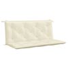 vidaXL Garden Bench Cushion Cream White 120x(50+50)x7cm Oxford Fabric