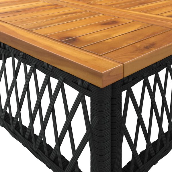 vidaXL 2 Piece Garden Sofa Set with Cushions Black Poly Rattan