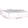 vidaXL Bed Frame without Mattress Dark Grey 180x200 cm Super King Velvet