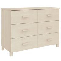 vidaXL Sideboard HAMAR Honey Brown 113x40x80 cm Solid Wood Pine