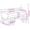 vidaXL Decorative Wagon 70x43x54 cm Solid Wood Fir