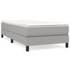 vidaXL Box Spring Bed Frame Light Grey 90x200 cm Fabric