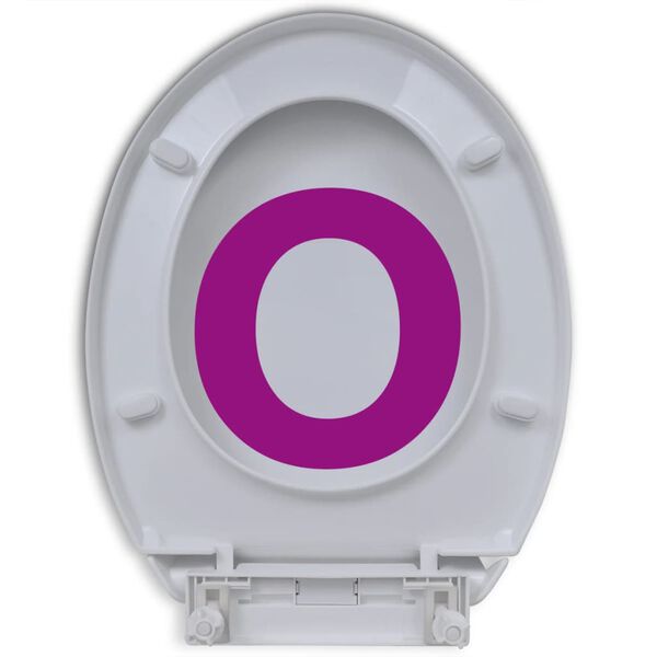 vidaXL Toilet Seats with Soft Close Lids 2 pcs Plastic White