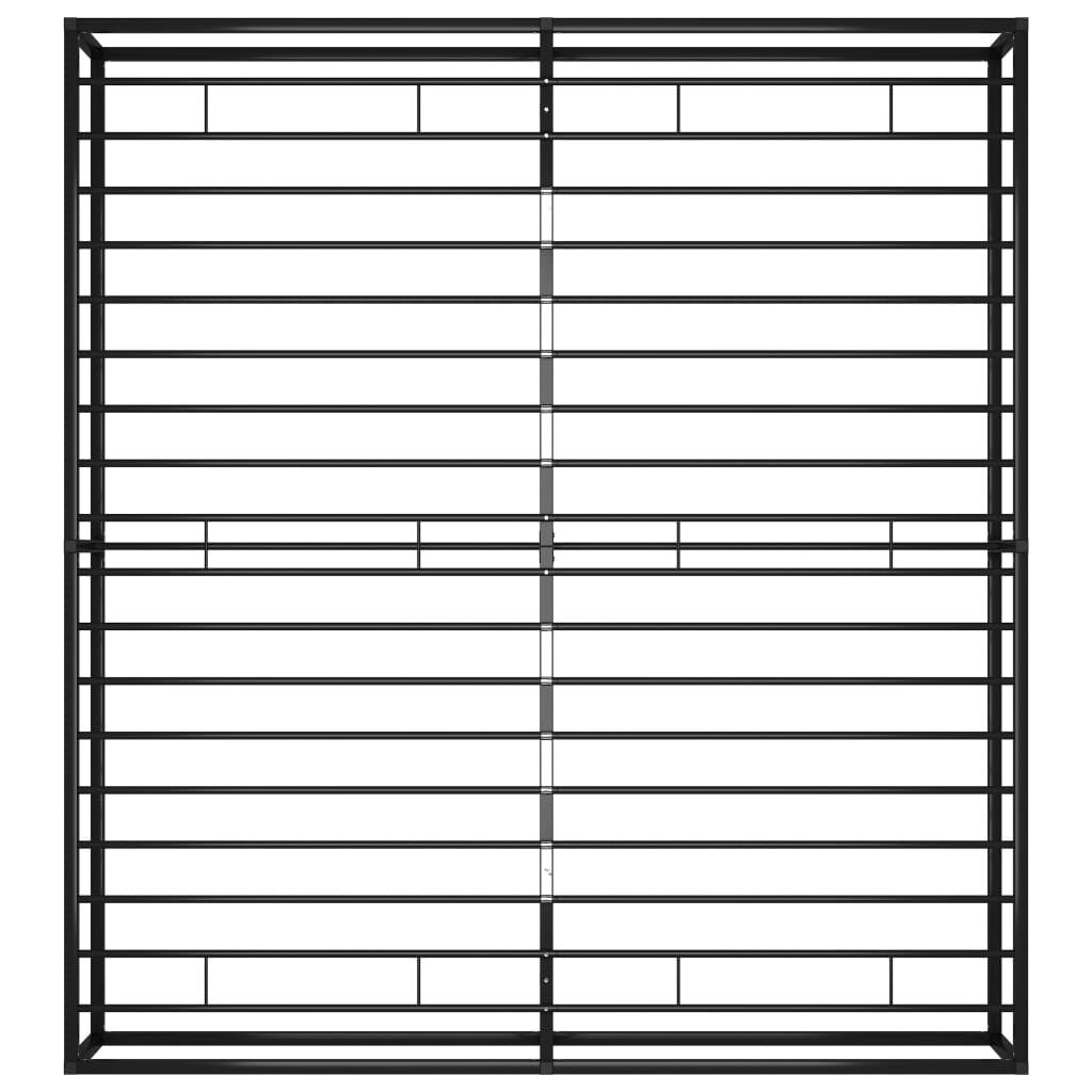 vidaXL Bed Frame without Mattress Black Metal 140x200 cm