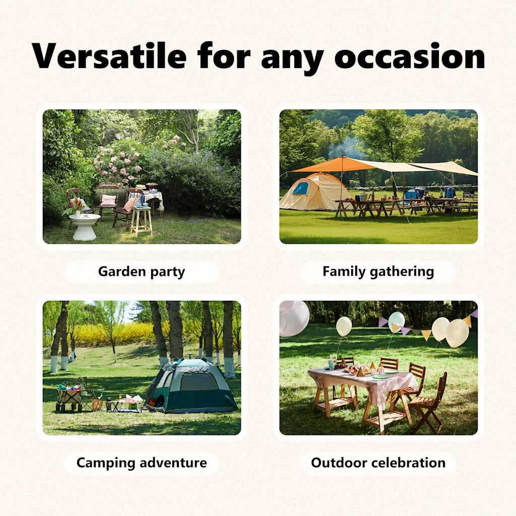 vidaXL Folding Party Tent with Sidewalls Anthracite 2x2 m