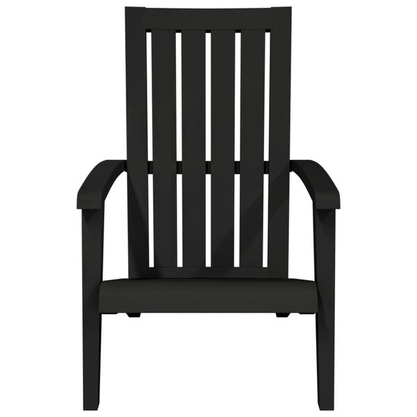 vidaXL Garden Adirondack Chair Black Polypropylene