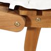 vidaXL Sun Lounger with Cushion Solid Acacia Wood Cream