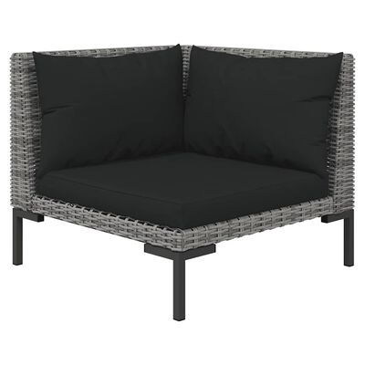 vidaXL Garden Sofas 2pcs with Cushions Half Round Poly Rattan,  vidaXL Garden Sofas 2pcs with Cushions Half Round Poly Rattan