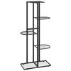 vidaXL 5-Floor Flower Stand 43x22x98 cm Black Metal