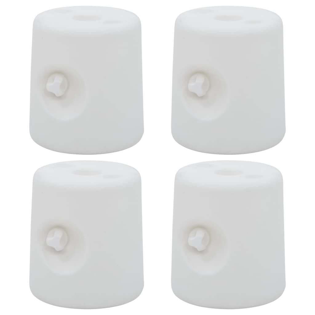 vidaXL Gazebo Weights 4 pcs PE White