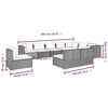 vidaXL 10 Piece Garden Lounge Set with Cushions Poly Rattan Grey