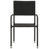 vidaXL 9 Piece Outdoor Dining Set Poly Rattan Black