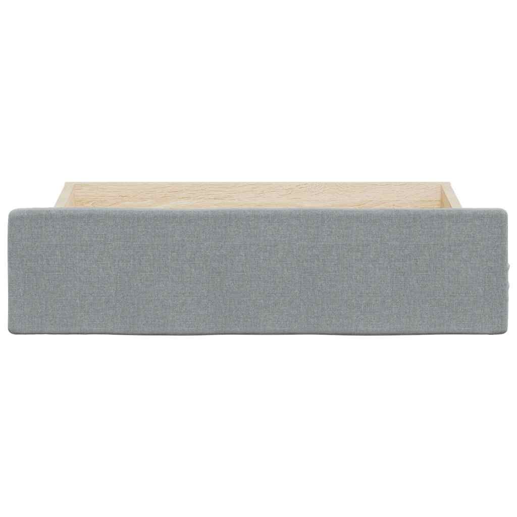 vidaXL Bed Drawers 2 pcs Light Grey Engineered Wood and Fabric