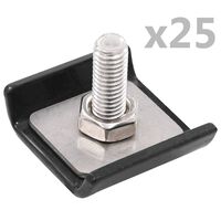 vidaXL Grid Mat Connector 25 Sets Anthracite, anthracite vidaXL Grid Mat Connector 25 Sets Anthracite