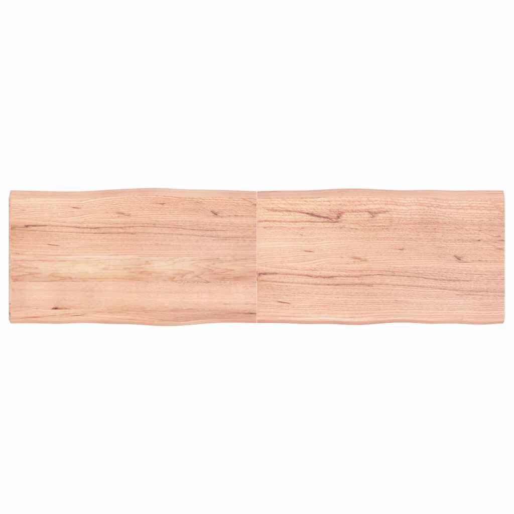vidaXL Table Top Light Brown 180x50x(2-4)cm Treated Solid Wood Live Edge