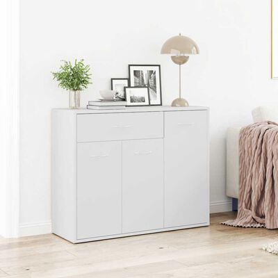 vidaXL Sideboard White 88x30x70 cm Engineered Wood, white vidaXL Sideboard White 88x30x70 cm Engineered Wood