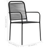 vidaXL Garden Chairs 2 pcs Cotton Rope and Steel Black