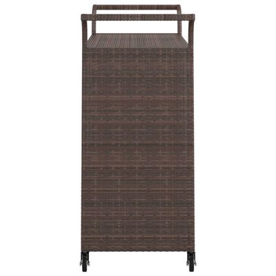 vidaXL Bar Cart with Drawer Brown 100x45x97 cm Poly Rattan, brown vidaXL Bar Cart with Drawer Brown 100x45x97 cm Poly Rattan