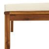 vidaXL 12 Piece Garden Lounge Set with Cream Cushion Solid Acacia Wood