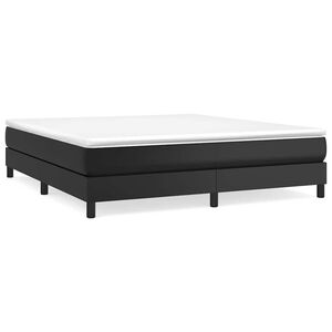 vidaXL Box Spring Bed Frame Black 180x200 cm Faux Leather