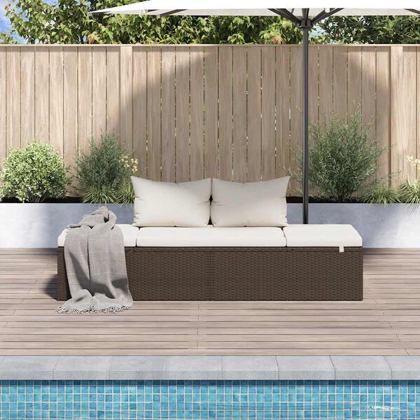 vidaXL Garden Bed Brown 195x60 cm Poly Rattan