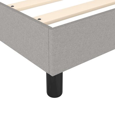 vidaXL Bed Frame without Mattress Light Grey 90x200 cm Fabric