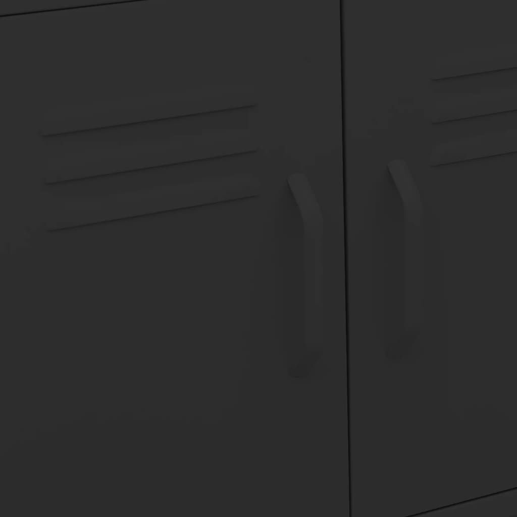 vidaXL Storage Cabinet Black 60x35x56 cm Steel