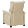 vidaXL Recliner Chair Cream Fabric