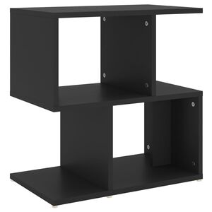 vidaXL Bedside Cabinet Black 50x30x51.5 cm Engineered Wood