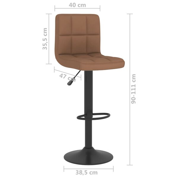 vidaXL Bar Stool Brown Fabric