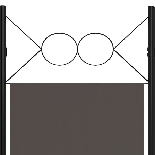 vidaXL 3-Panel Room Divider Anthracite 120x180 cm